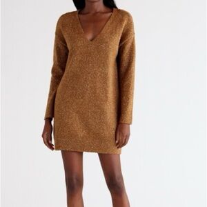Treasure and Bond Brown Knit Sweated Dress